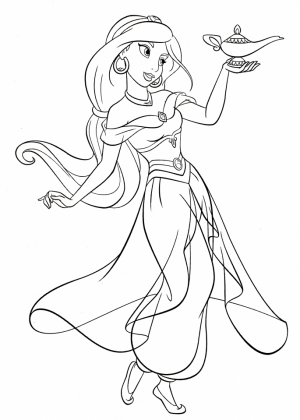 Princess Jasmine Printable Coloring Pages for Girls   26721