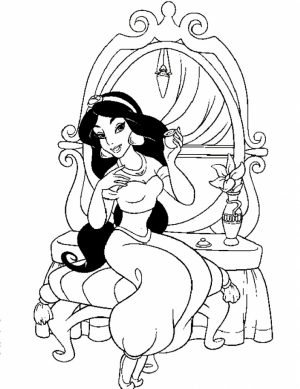 Princess Jasmine Printable Coloring Pages for Girls   61903