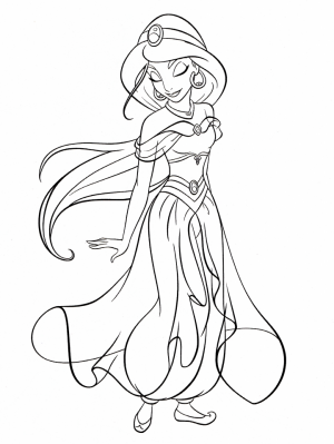 Princess Jasmine Printable Coloring Pages for Girls   73801