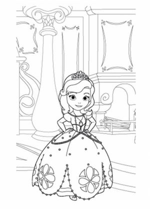 princess sofia the first in her room coloring page for girls   36724