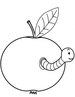 Printable Apple Coloring Pages Online   2×540