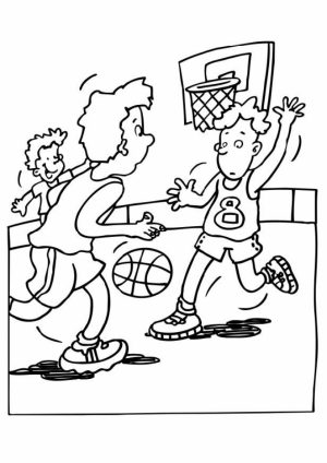 Printable Basketball Coloring Pages   673365