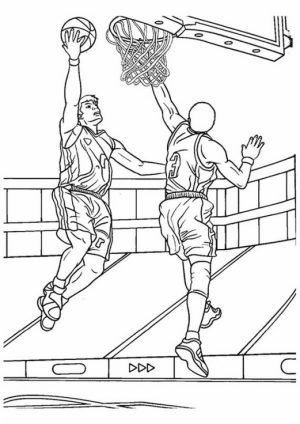Printable Basketball Coloring Pages Online   184775