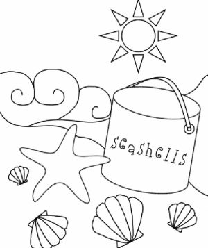 Printable Beach Coloring Pages   MM335