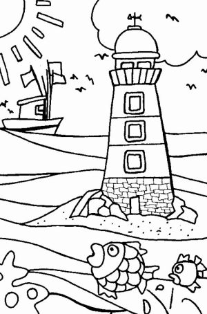Printable Beach Coloring Pages   Y2XRF