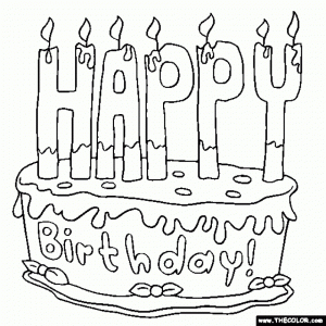 Printable Birthday Cake Coloring Pages   29255