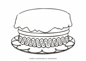 Printable Birthday Cake Coloring Pages Online   85256