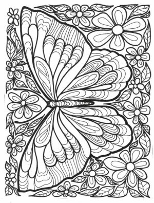 Printable Butterfly Coloring Pages for Adults   15637