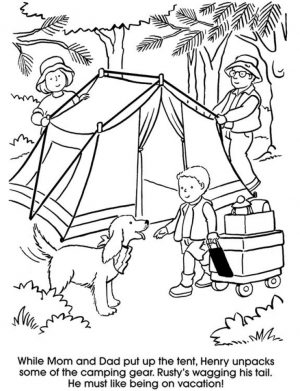 Printable Camping Coloring Pages   87141