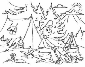 Printable Camping Coloring Pages Online   91060
