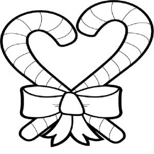 Printable Candy Cane Coloring Page for Kids   5177