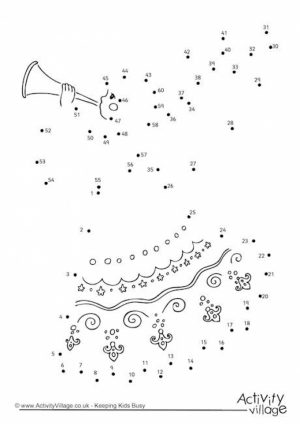 Printable Christmas Dot to Dot Coloring Pages Online   FOH6R