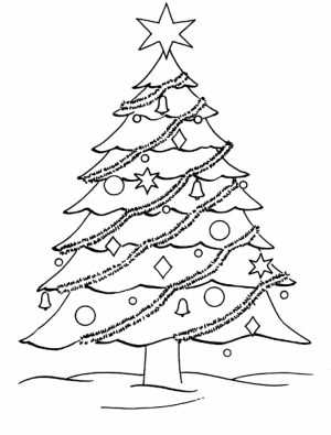 Printable Christmas Tree Coloring Pages   18651