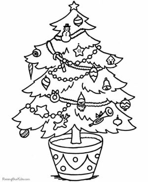 Printable Christmas Tree Coloring Pages   34094