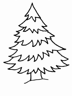 Printable Christmas Tree Coloring Pages   4419