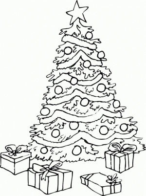 Printable Christmas Tree Coloring Pages Online   67355