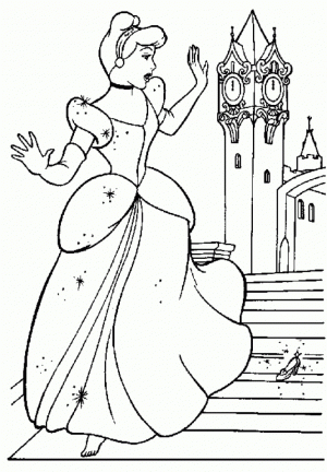 Printable Cinderella Coloring Pages   49810