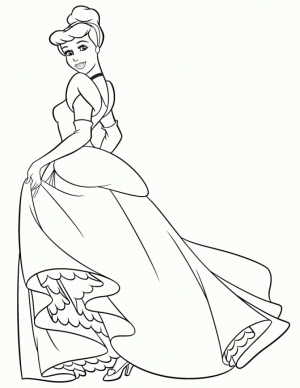 Printable Cinderella Coloring Pages Online   76699