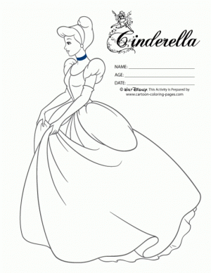 Printable Cinderella Disney Princess Coloring Pages for Girls   25457