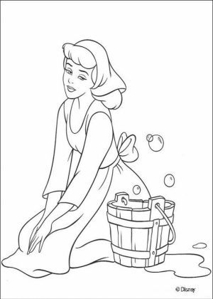 Printable Cinderella Disney Princess Coloring Pages for Girls   46176