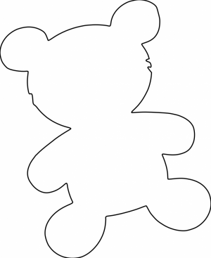 Printable Coloring Pages of Blank Teddy Bear   ugh25