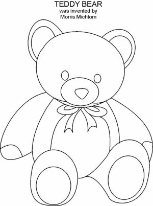 Printable Coloring Pages of Teddy Bear   7638l