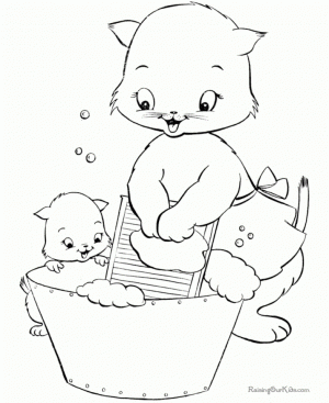 Printable Cute Baby Kitten Coloring Pages   3agd9