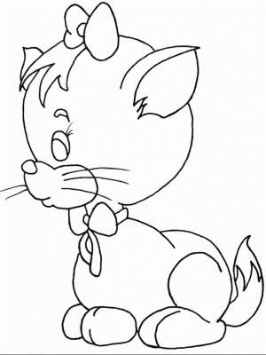 Printable Cute Baby Kitten Coloring Pages   5gft1