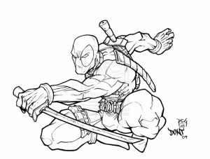 Printable Deadpool Coloring Pages   662630