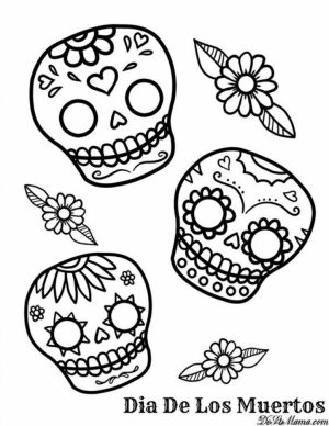 Printable Dia De Los Muertos Coloring Pages Online   4auxs