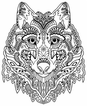 Printable Difficult Animals Coloring Pages for Adults   667H