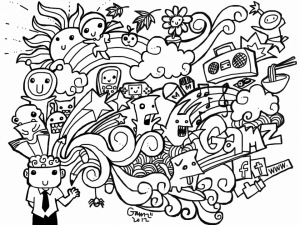 Printable Doodle Art Coloring Pages for Grown Ups   TC54M