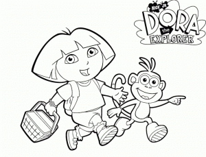 Printable Dora The Explorer Coloring Pages   9wchd