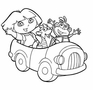 Printable Dora The Explorer Coloring Pages   yzost