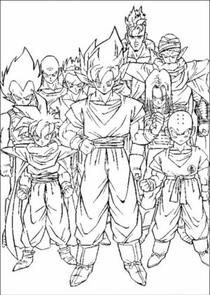 Printable Dragon Ball Z Coloring Pages   18009