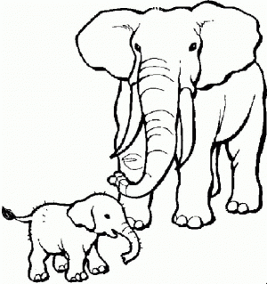 Printable Elephant Coloring Pages for Kids   689542