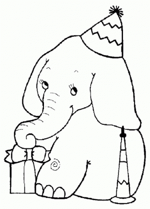 Printable Elephant Coloring Pages for Kids   9632167