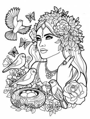 Printable Elf Coloring Pages for Adults   9749
