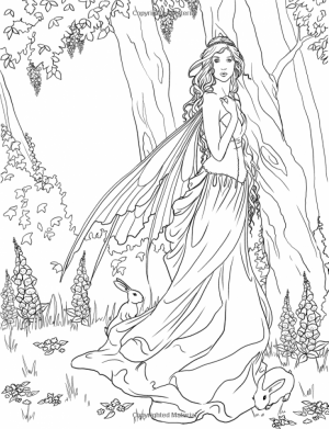 Printable Fairy Coloring Pages   3359