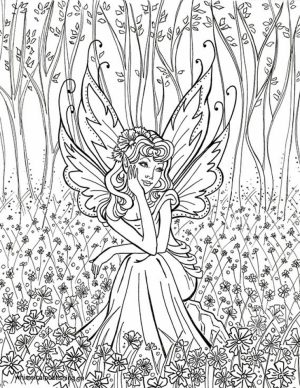 Printable Fairy Coloring Pages Online   95845