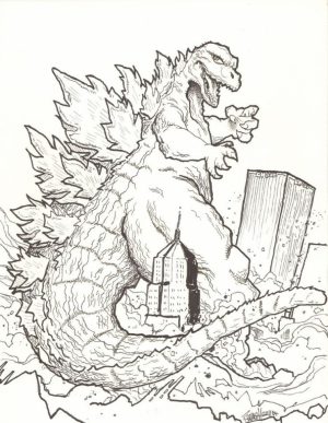 Printable Godzilla Coloring Pages for Kids   BKj66