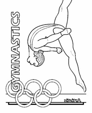 Printable Gymnastics Coloring Pages   p79hb