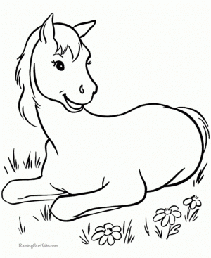 Printable Horses Coloring Pages for Kids   BKj66