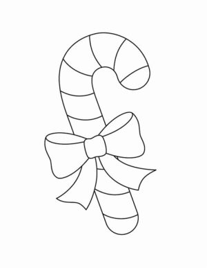 Printable Image of Candy Cane Coloring Page   87023