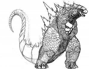 Printable Image of Godzilla Coloring Pages   UpIuI