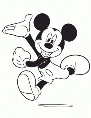 Printable Mickey Mouse Coloring Page   29255