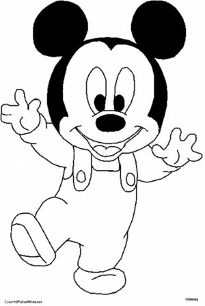 Printable Mickey Mouse Coloring Page   73400