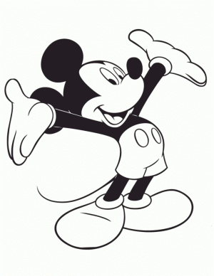 Printable Mickey Mouse Coloring Page Online   91060
