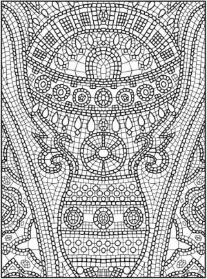 Printable Mosaic Coloring Pages Online   91296