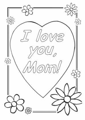 Printable Mothers Day Coloring Pages for Preschoolers   42894